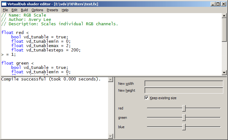 [VirtualDub shader editor]