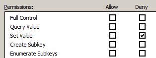 [Deny Set Value entry]